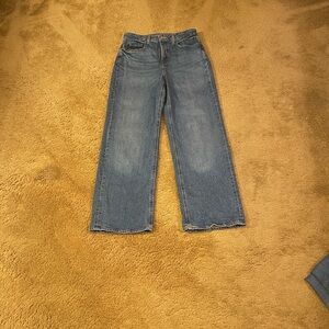 2 pairs Old Navy jeans. BOGO! Boyfriend & extra high waist wide leg.  Size 8